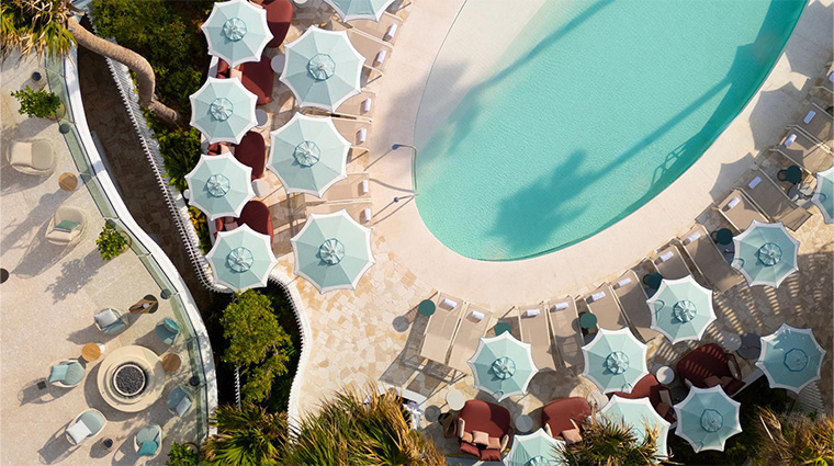 andaz miami beach pool drone curves